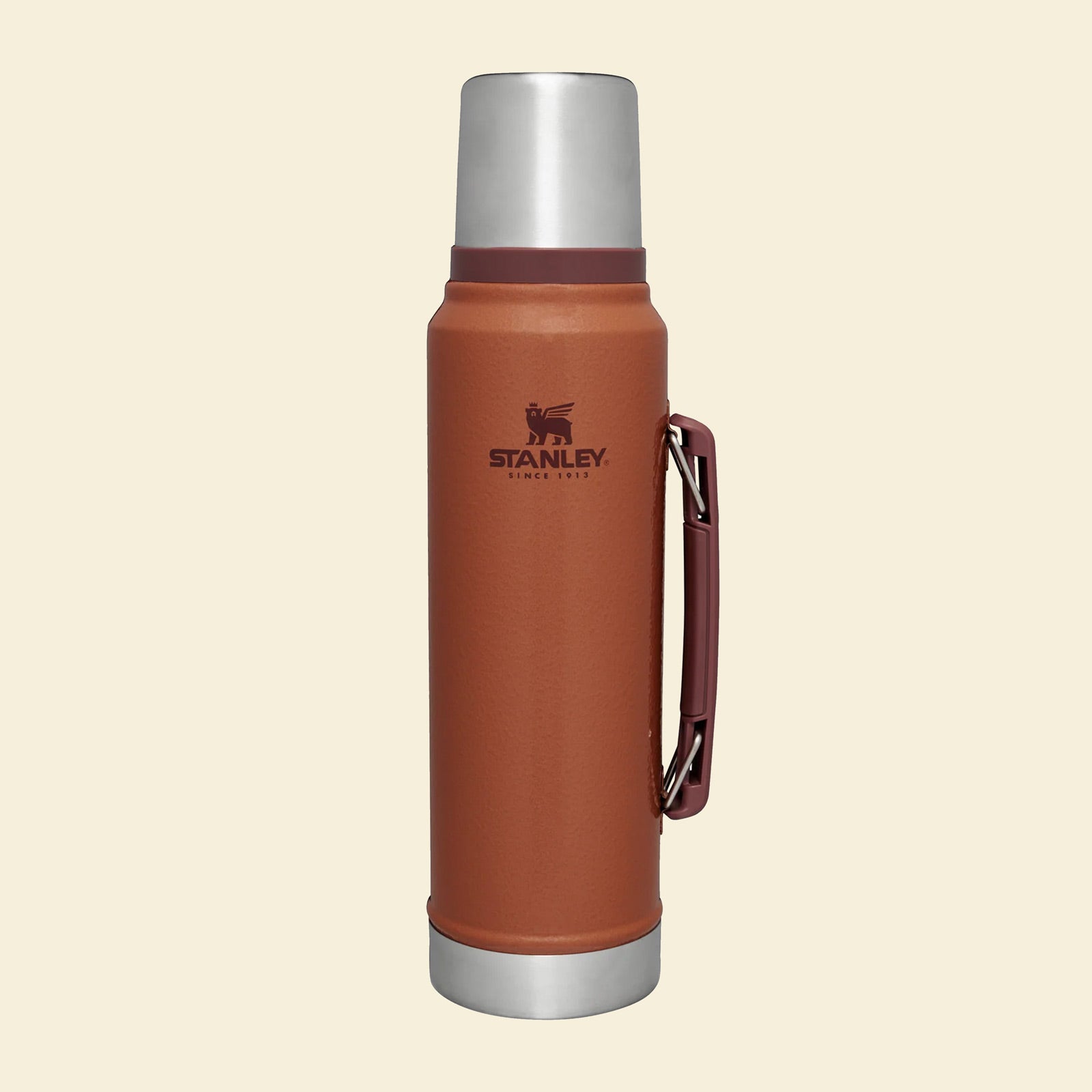 Stanley X Coaltown 1.0L Thermal Bottle Front Clay Orange