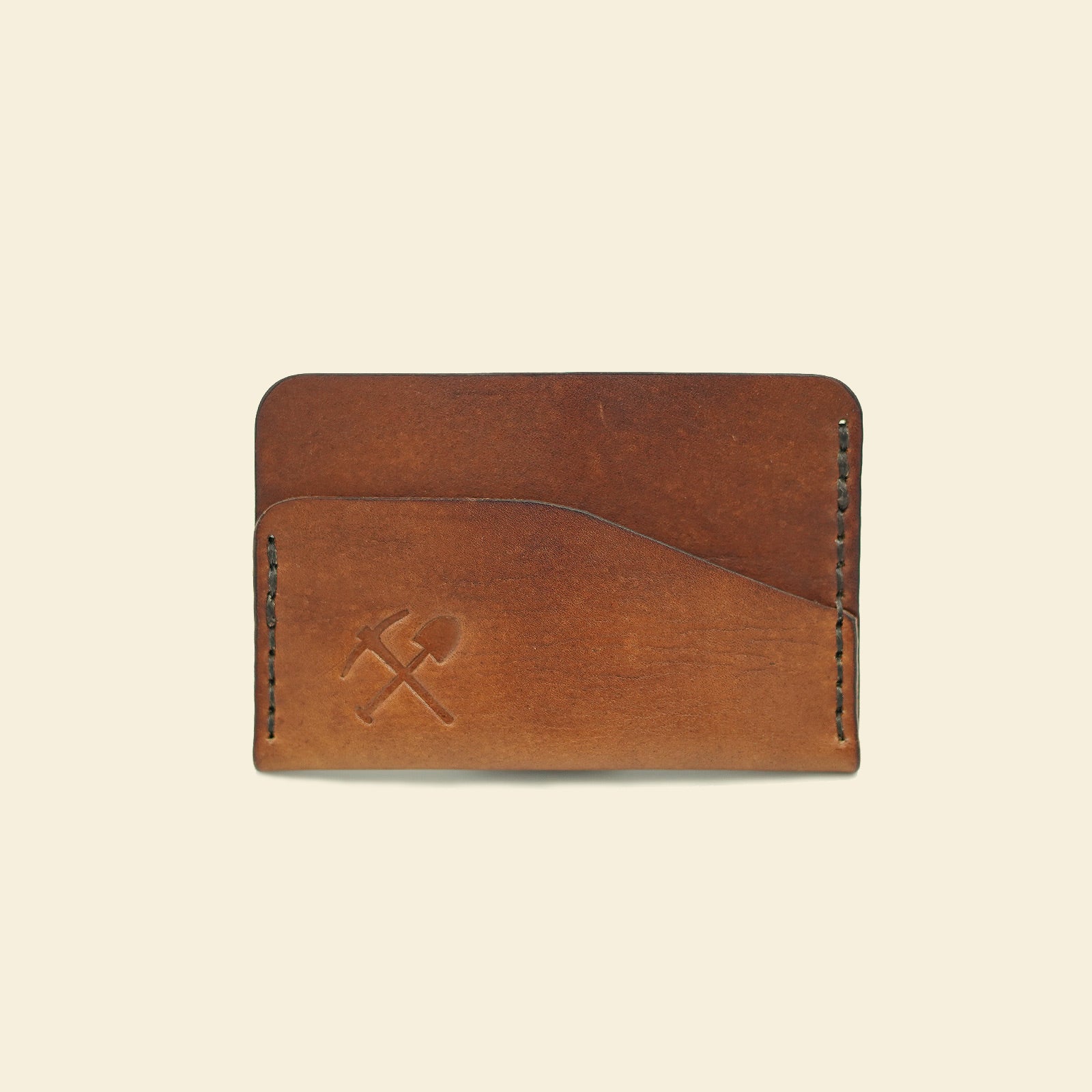 Porter CHARMANT Brown Leather Wallet – Compact Folding Wallet With Gold Corner Fittings & Coin Pocket