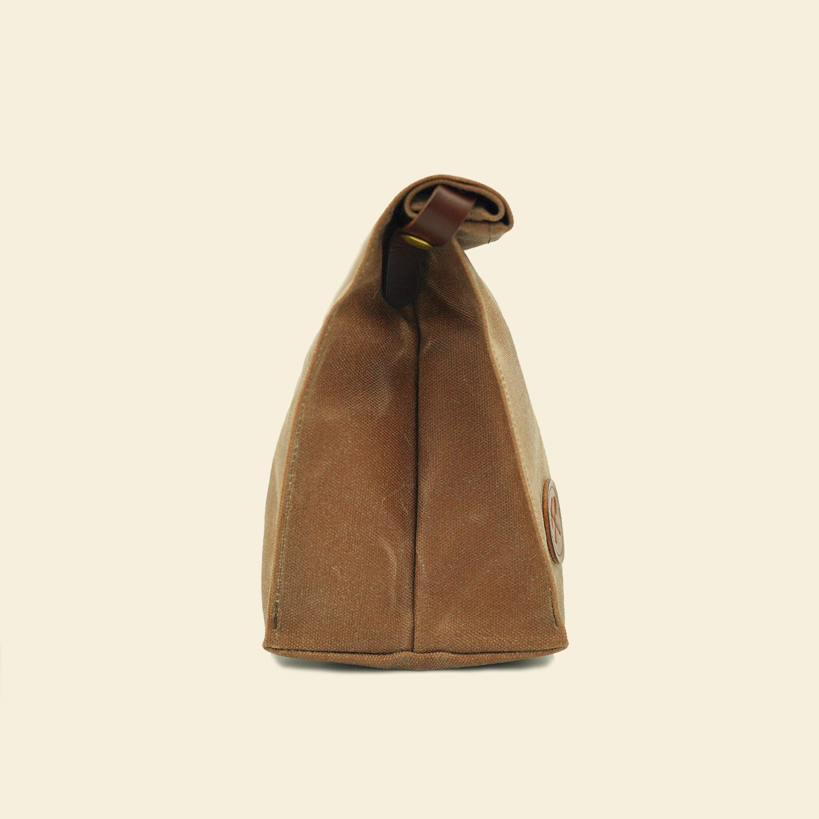 Rural Kind Coaltown Collaboration Lunch Bag Brown Leather Knife Pocket