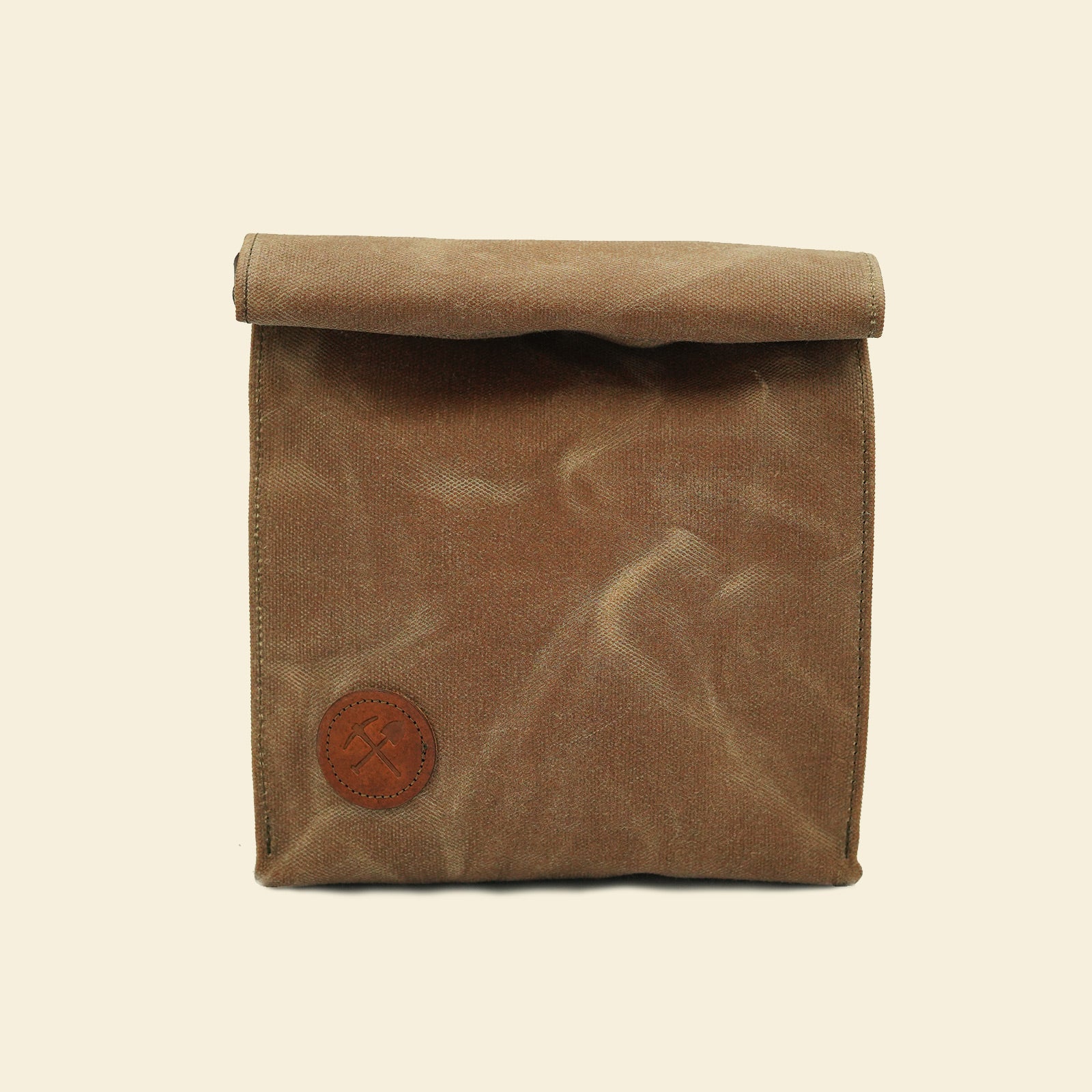 Rural Kind Coaltown Collaboration Lunch Bag Brown Leather Knife Pocket