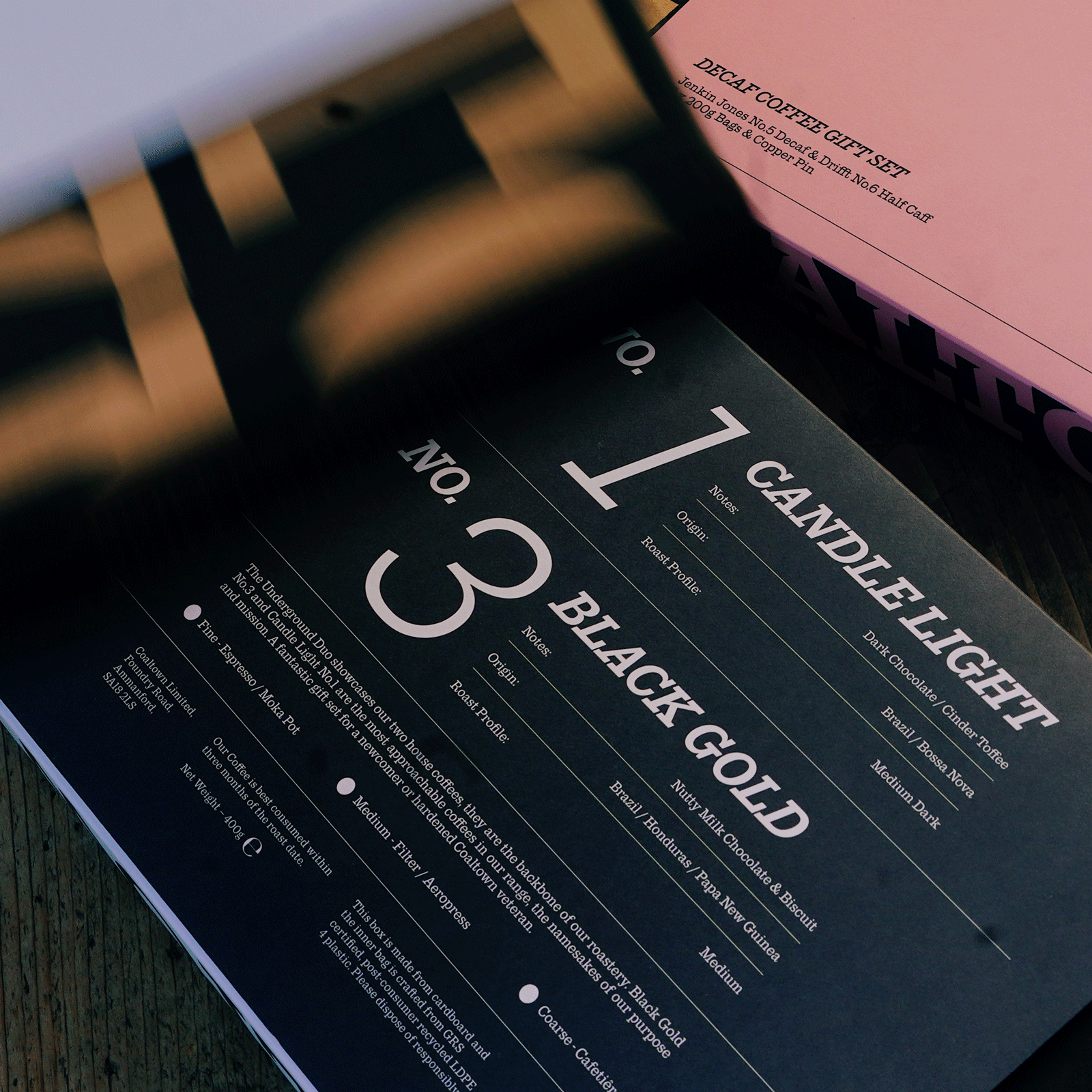 Underground Duo Coffee Gift Set Black Gold Coffee Candlelight Coffee Pin Badge Present No.1 No.3