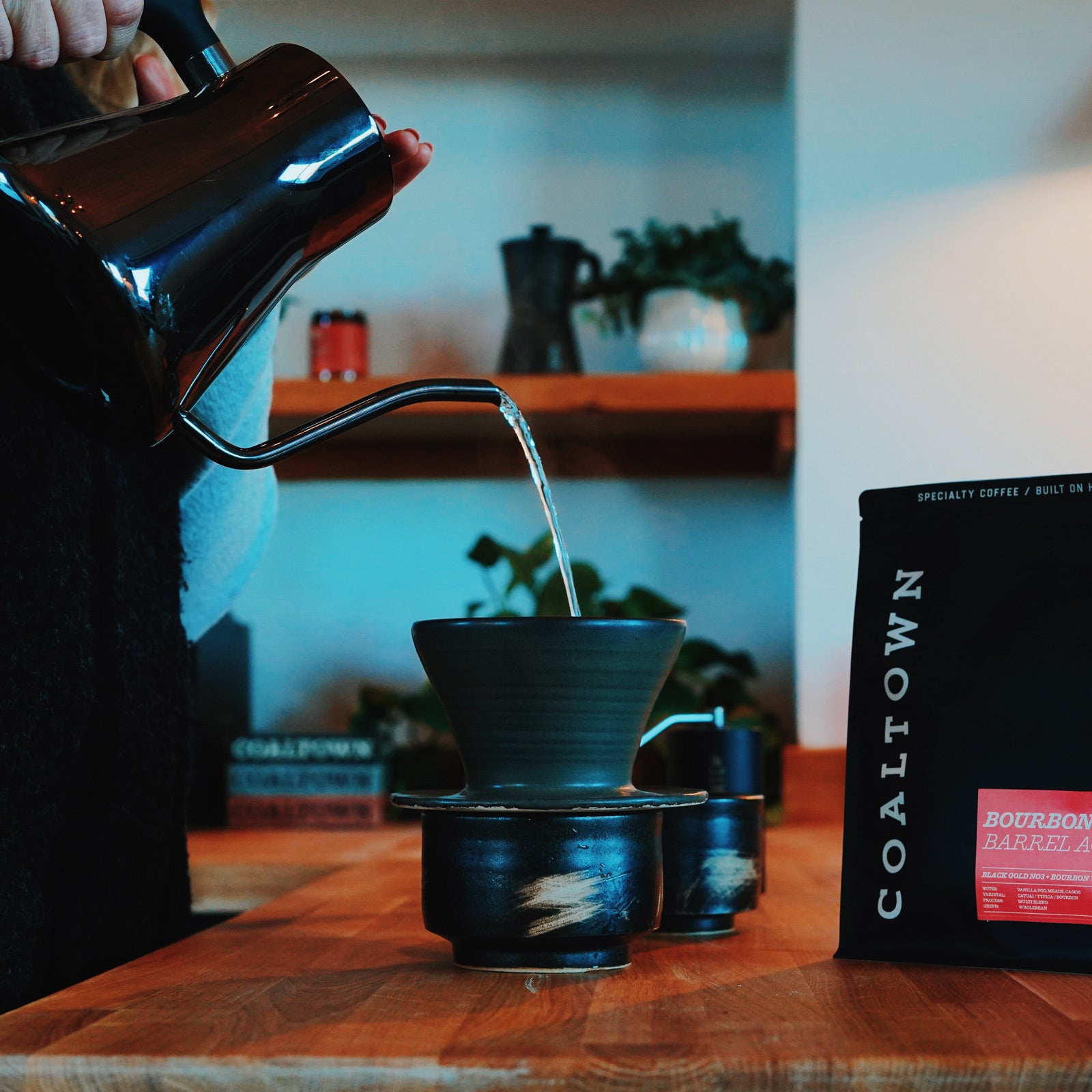 Parc Pottery Coaltown V60 Ceramics Pottery Pour Over Soft Black Glaze Coffee 5