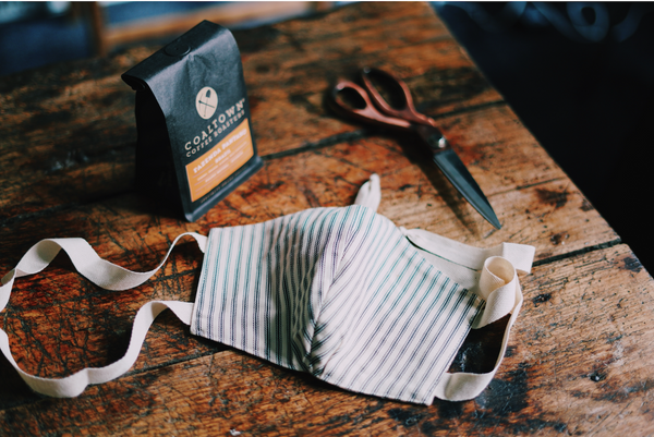 How to make a protective mask using your left over coffee bags