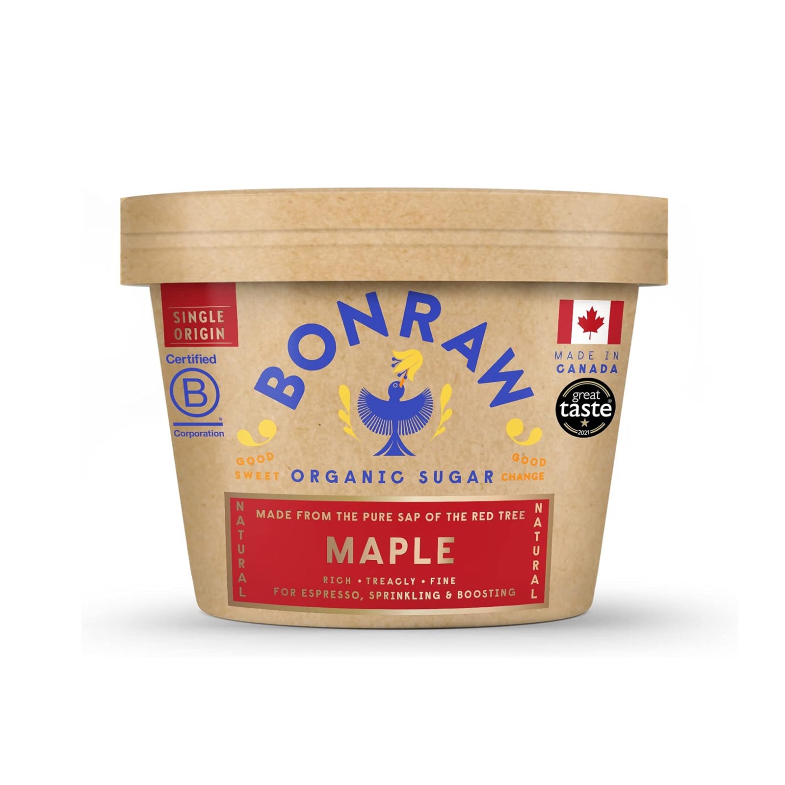 BONRAW Organic Fine Maple Sugar 125g