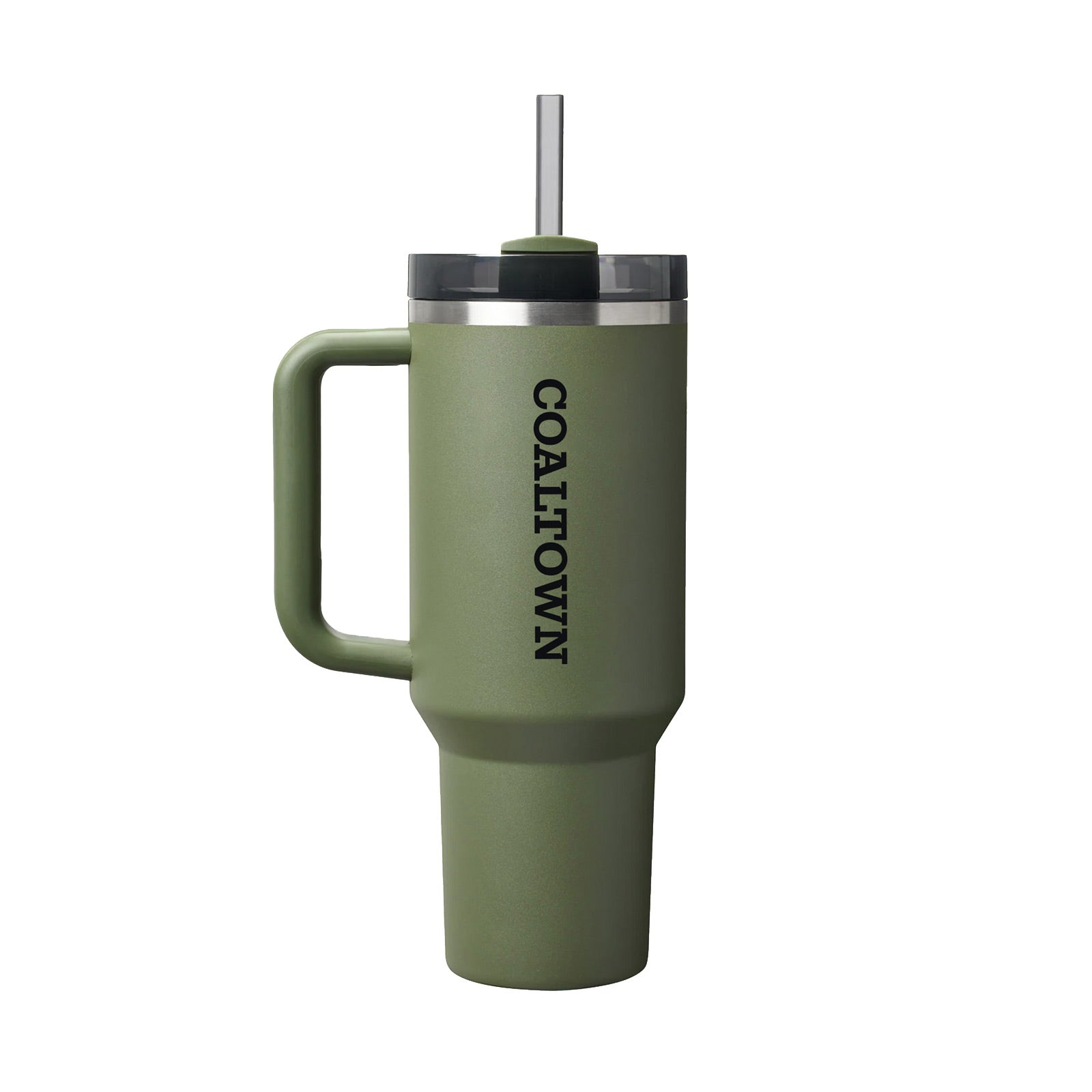 Stanley X Coaltown 1.2L Quencher Tumbler Front Green Dried Pine Travel Cup