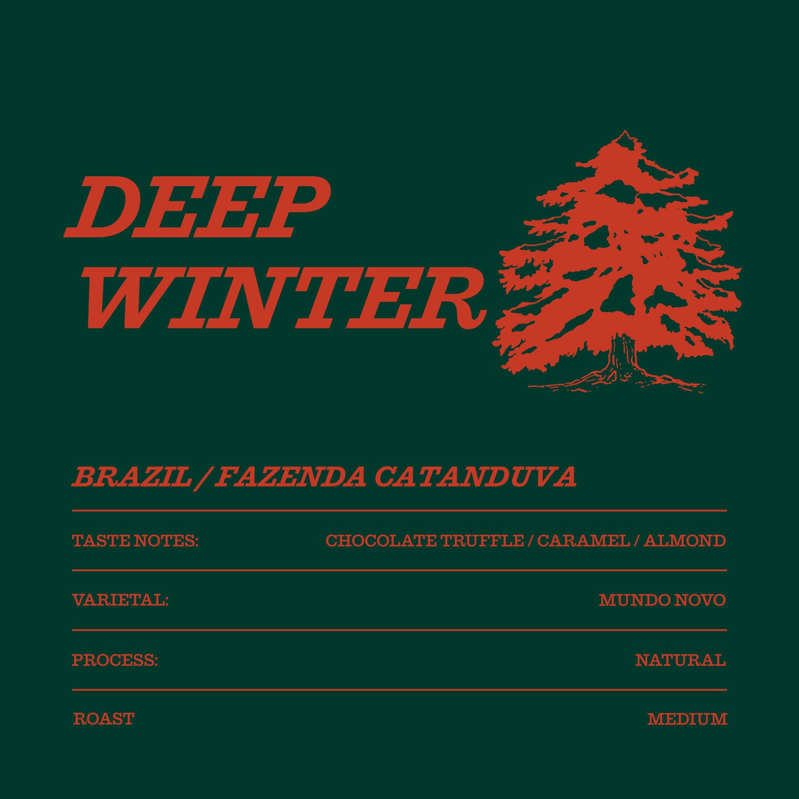 Deep Winter Seasonal Coffee Single Origin Christmas 200g Bag Coffee Card