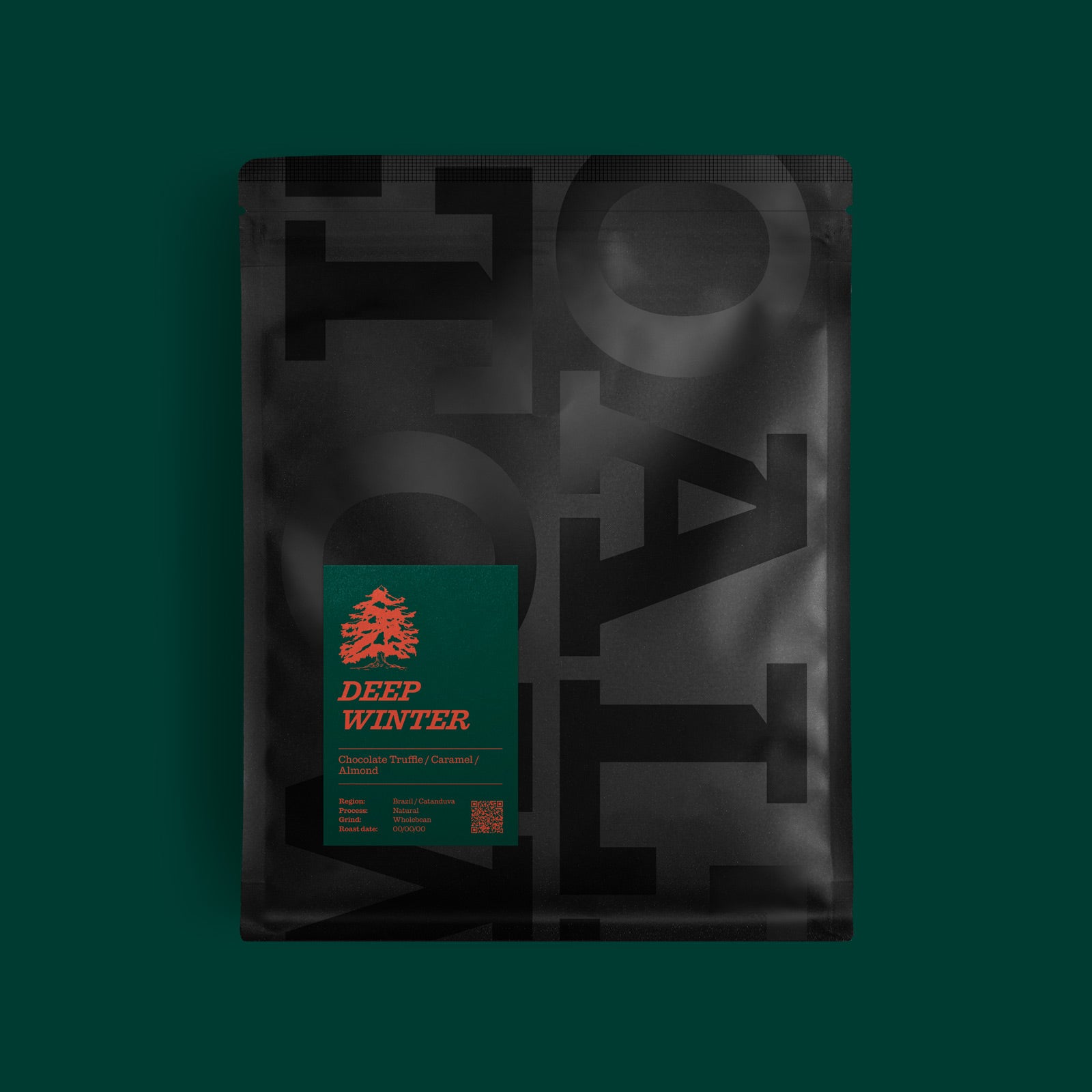 Deep Winter Seasonal Coffee Single Origin Christmas 200g Bag Dark Chocolate Truffle Caramel Almond New Brand