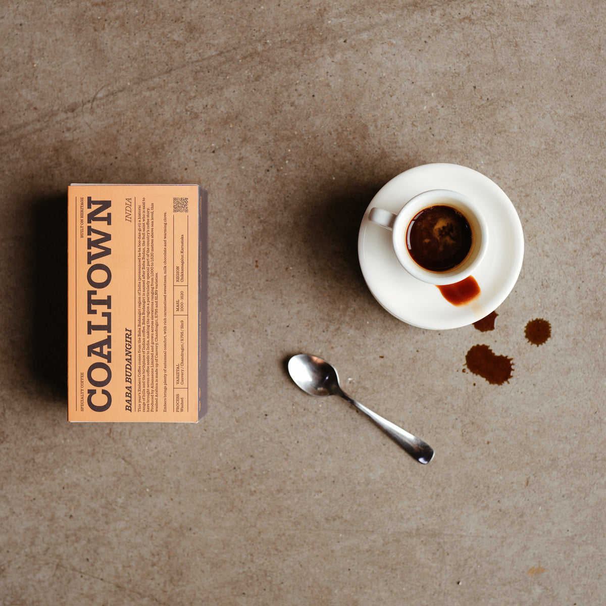 Embers Seasonal Coffee 200g Box Autumn Baba Budangiri Indian Coffee Milk Chocolate Caramel Clove Omni Roast Espresso Cup 