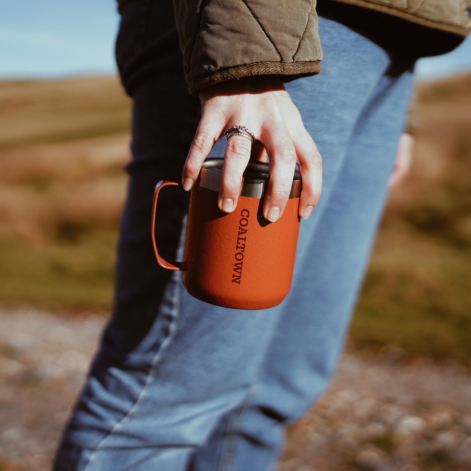 Stanley X Coaltown 0.35L Camp Mug Front Clay Orange Travel Cup Coffee