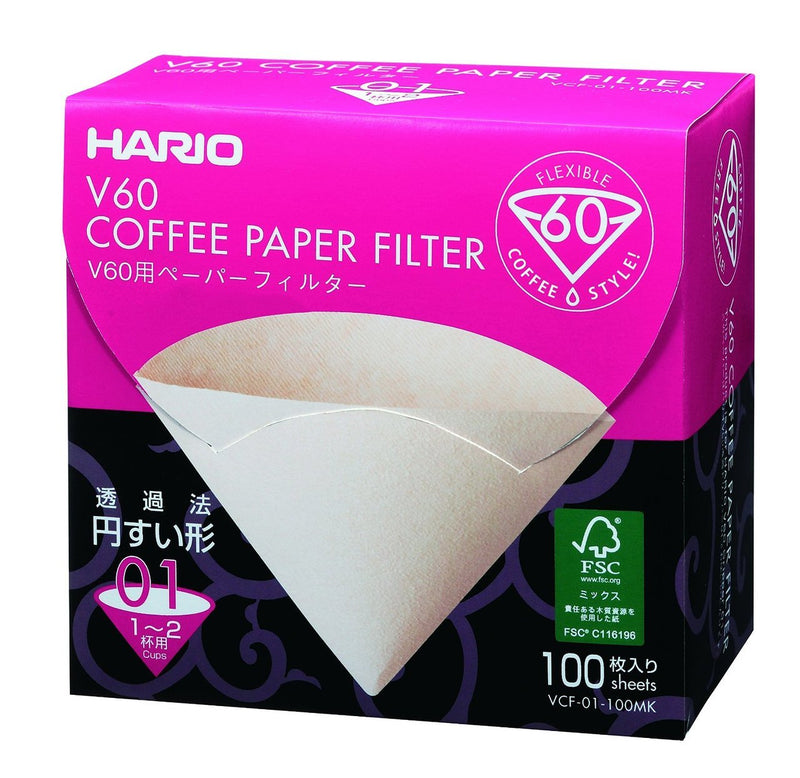 Hario V60 Paperfilters 01 x 100